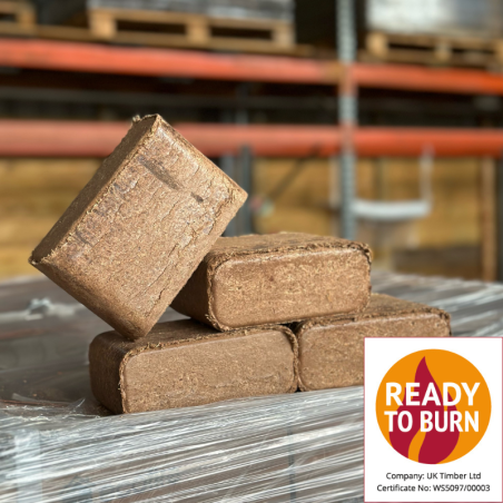 Ecofire Hotbrix Briquettes | UK Timber RUF Briquettes Hardwood Heat Logs