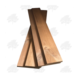 Scandinavian ThermoWood TGV Cladding Sample - 2 Interlocking Pieces, Dark Brown, Heat-Treated Timber