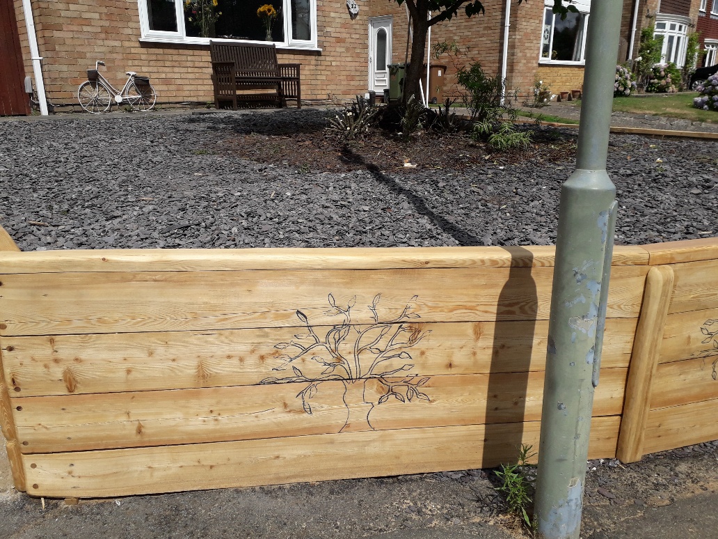 Garden Retaining Wall with Siberian Larch Railway Sleepers