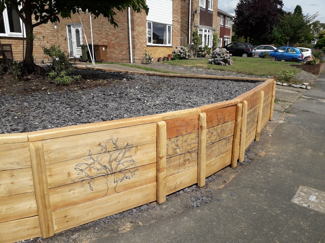 Siberian Larch Railway Sleepers Retaining Wall