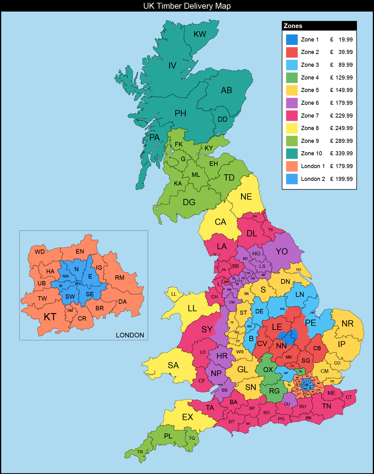 UK Timber Delivery Map